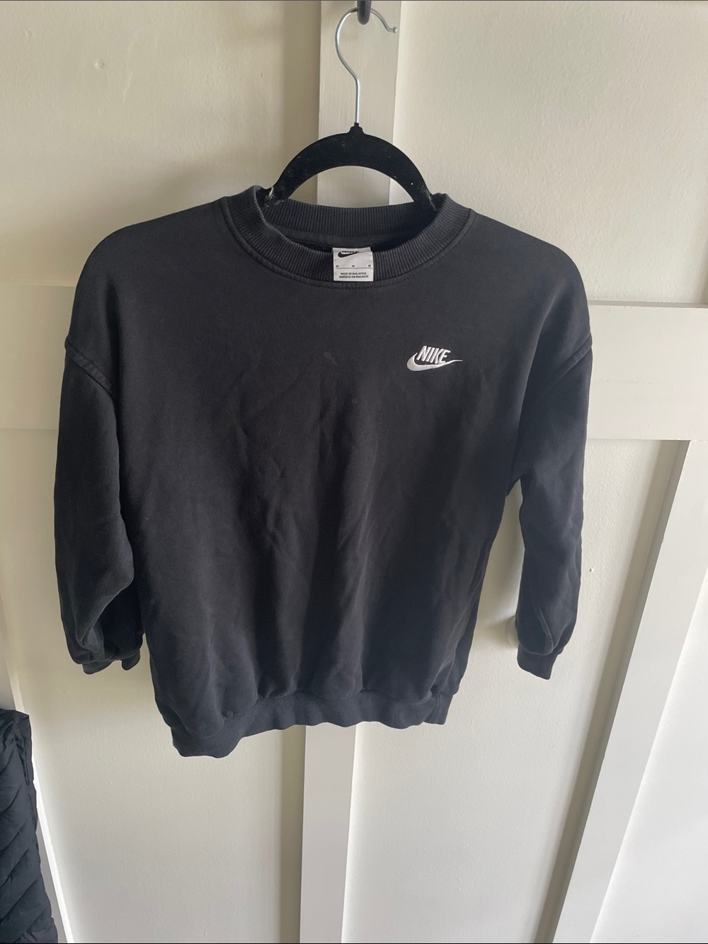 Nike Black Crewneck Sweatshirt with White Swoosh